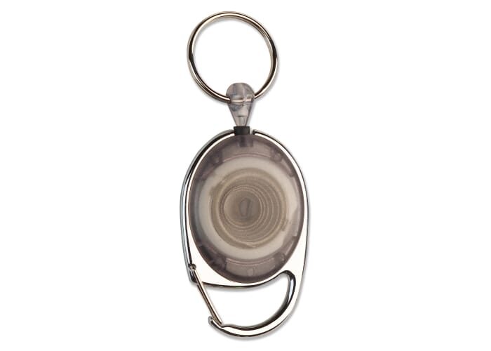 Porte-badge givré personnalisable Ecru / Gris